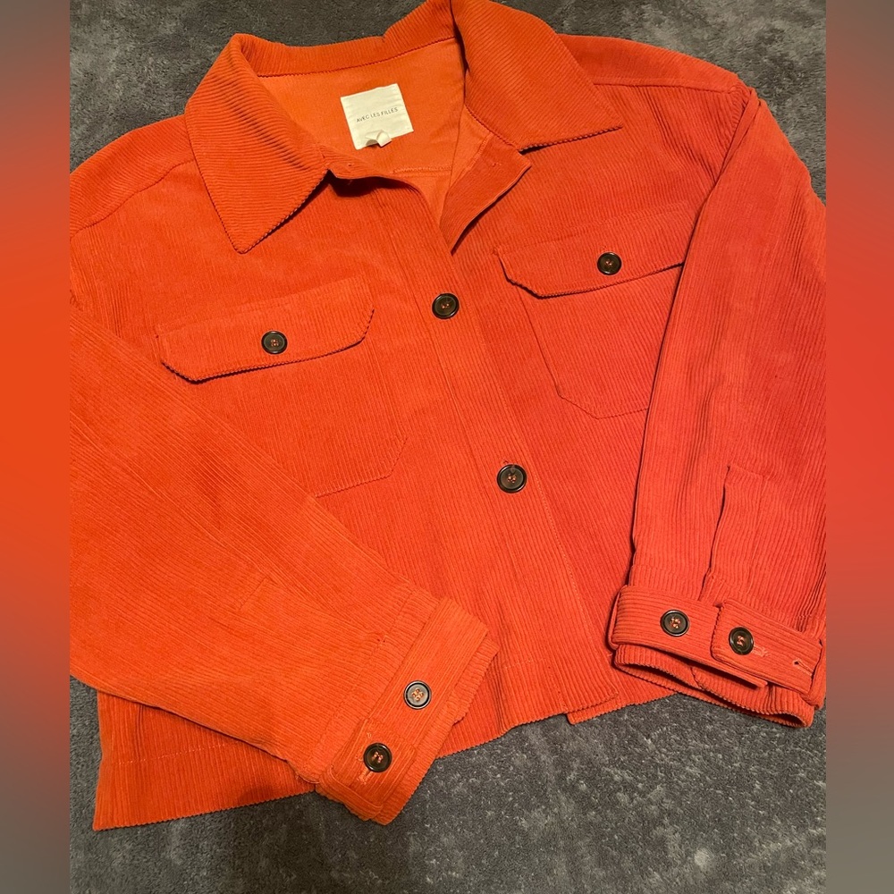 Burnt Orange Corduroy Jacket